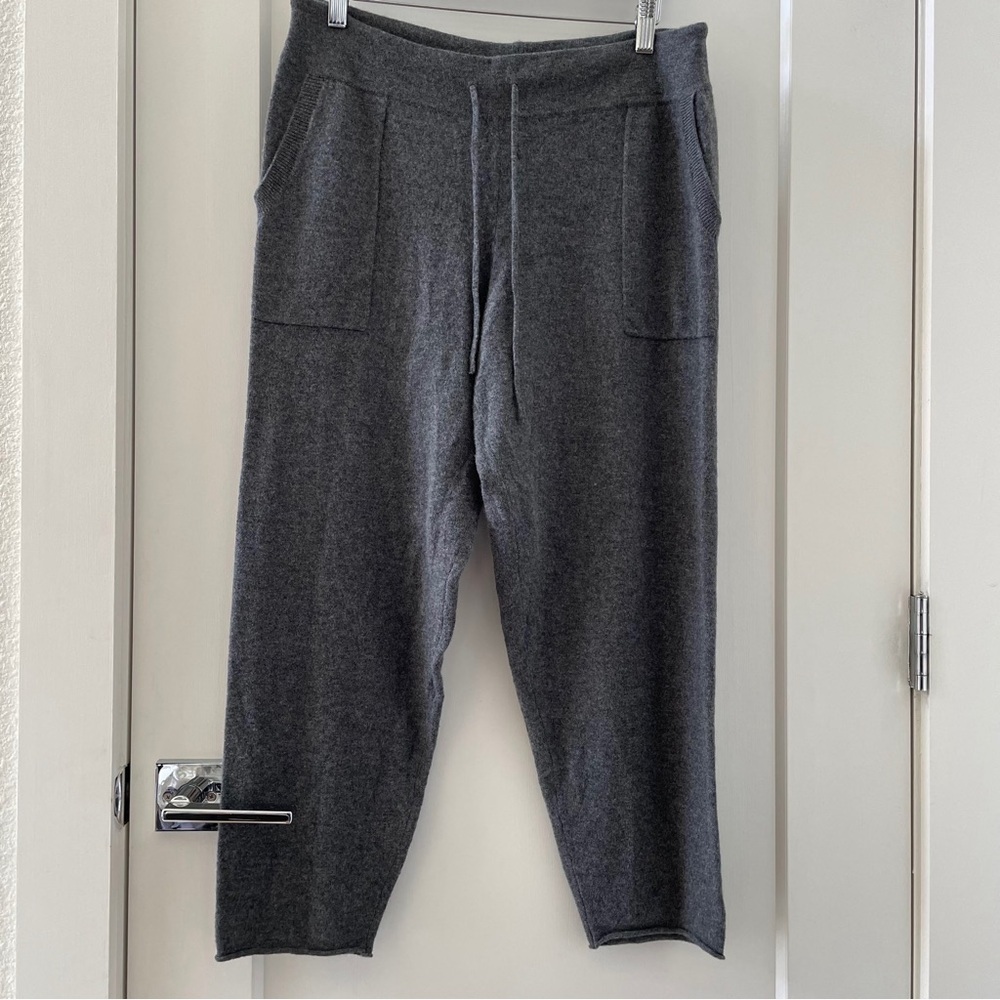 Oats Cashmere by Debra Haybum 100% Cashmere Gray Pants Size L NWT